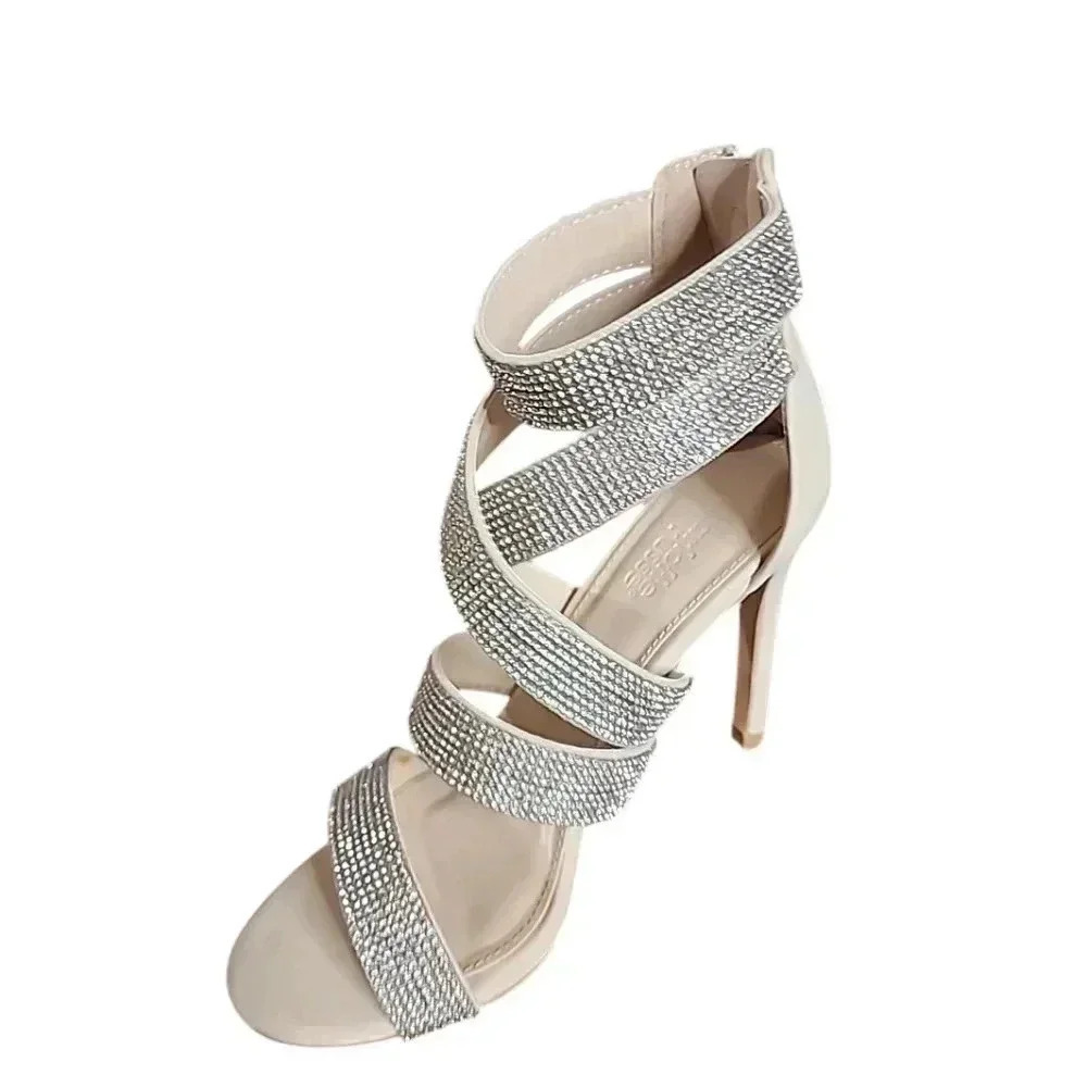 Charlotte Russe Rhinestone strappy heels.  Size 6